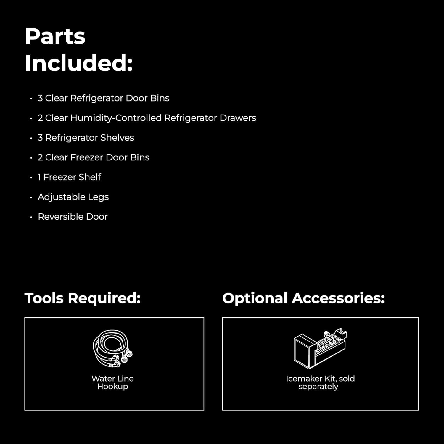Kenmore 33 in. 20.5 cu. ft. Capacity Refrigerator/Freezer with Full-Width Adjustable Glass Shelving, Humidity Control Crispers, ENERGY STAR Certified, Fingerprint Resistant Stainless Steel 20.5 cu ft Fingerprint Resistant Stainless Steel - Image 8