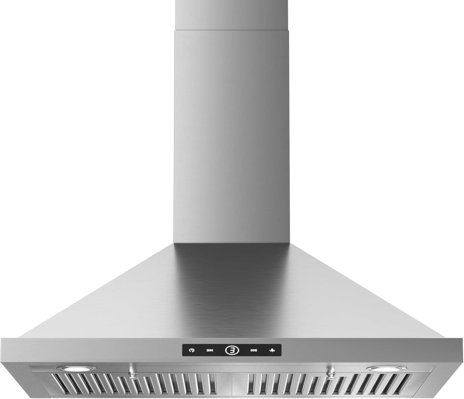 Wall Mount Range Hood 30 inch, 580 CFM, Ducted/Ductless Convertible, Stainless Steel Kitchen Vent Hood with 3-Speed Fan and LED Lights 30 inch Stainless steel(RP10) - Image 2