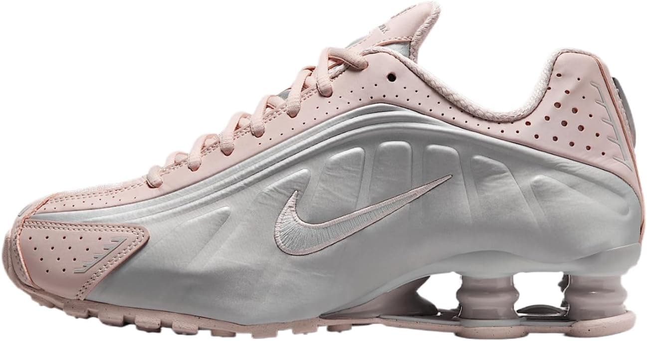 Nike Shox R4 Shoes (AR3565-600, Barely Rose/Metallic Platinum) 7 - Image 2