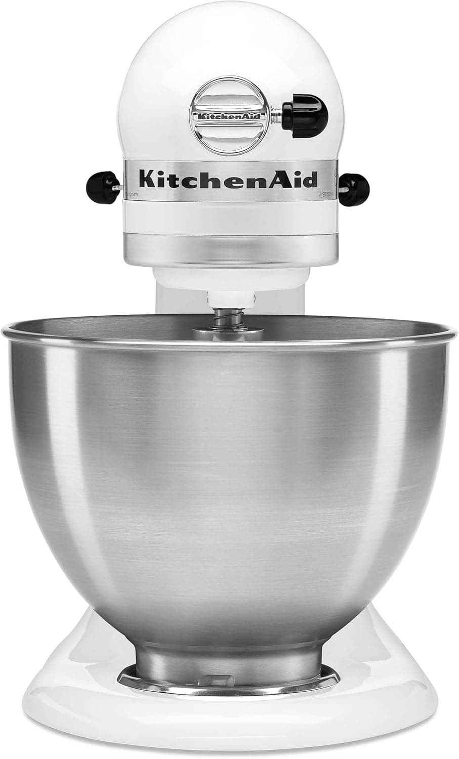 KitchenAid Classic Series 4.5 Quart Tilt-Head Stand Mixer K45SS, White White Mixer - Image 3
