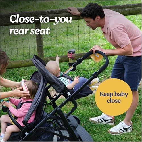 Graco Ready2Grow 2.0 Double Stroller Features Bench Seat and Standing Platform Options, Rafa - Image 4