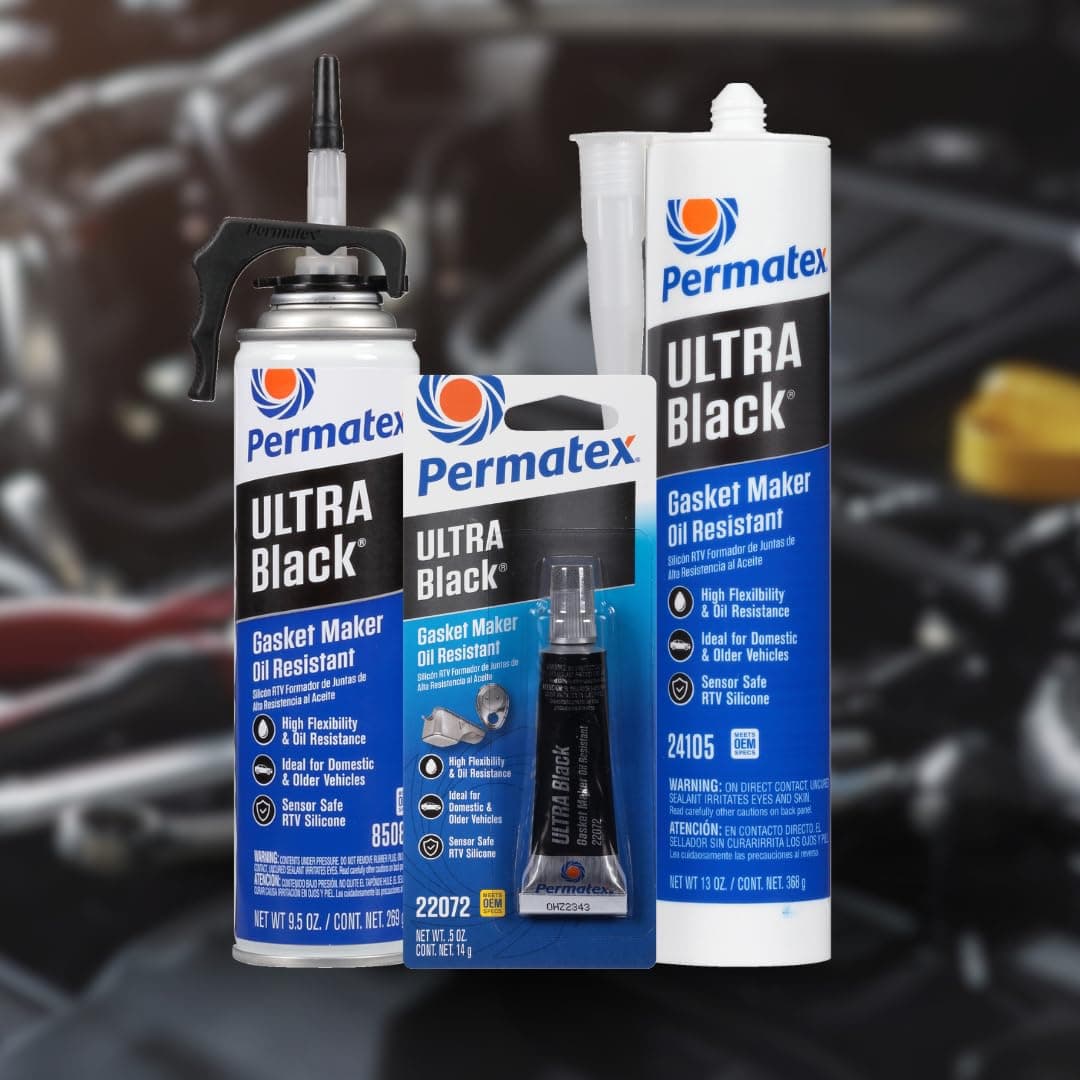 Permatex 82180 Ultra Black Maximum Oil Resistance RTV Silicone Gasket Maker, Sensor Safe And Non-Corrosive, For High Flex And Oil Resistant Applications 3 oz 3 Fl. Oz. Ultra Black - Image 8