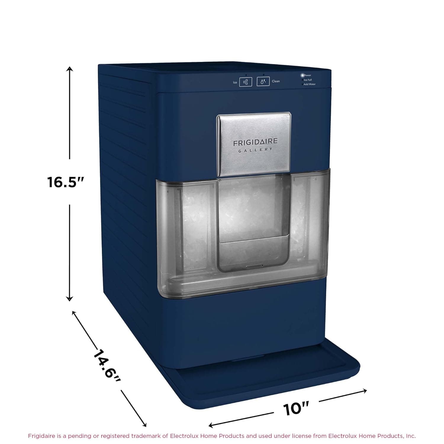 FRIGIDAIRE Gallery EFIC255 Countertop Crunchy Chewable Nugget Ice Maker, 44lbs per Day, Auto Self Cleaning, 2.0 Gen, Navy Navy - Nugget Ice - Image 6