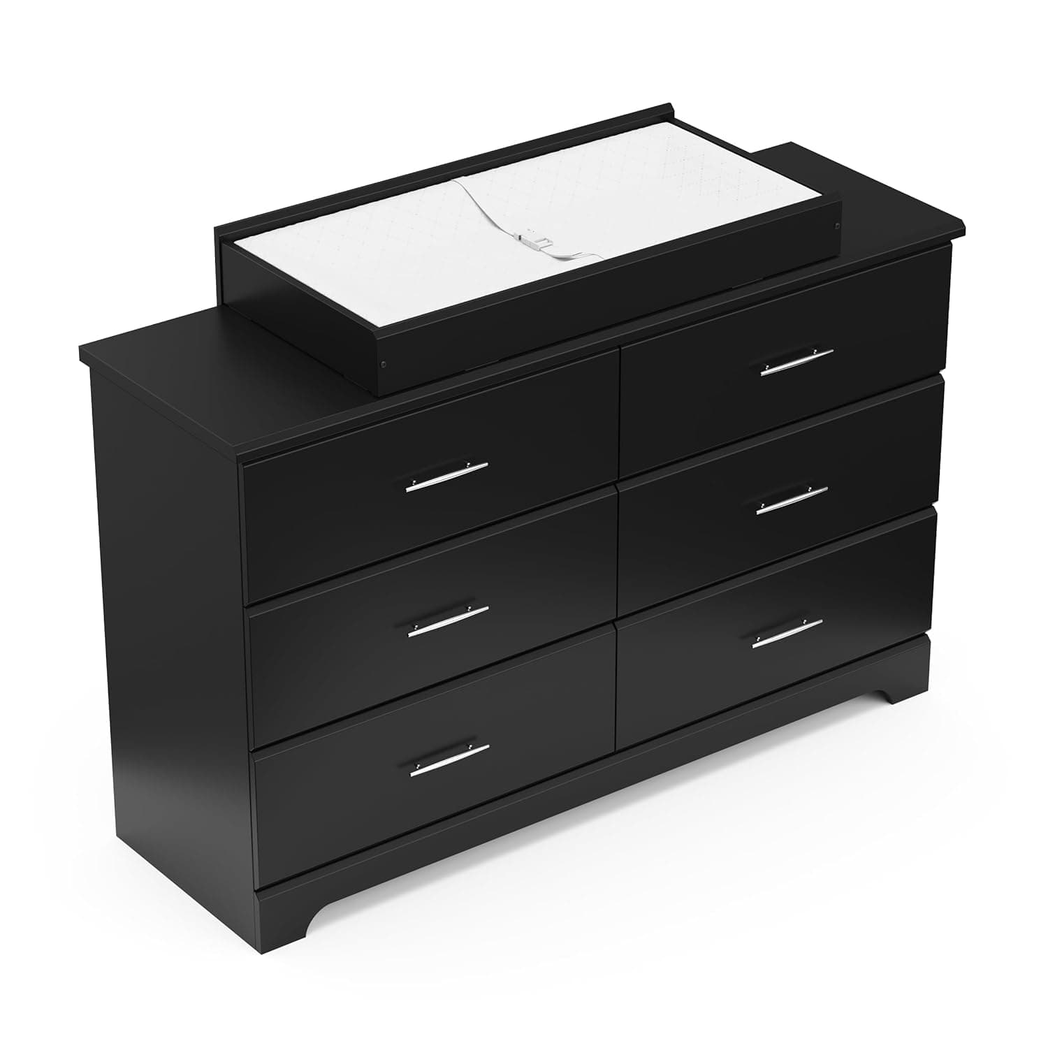 Storkcraft Brookside 6-Drawer Dresser (Black) – GREENGUARD Gold Certified, Nursery & Kids Storage, Nursery Essentials, Kids Room Storage, Durable Bedroom Dresser Black 6 Drawer Dresser - Image 15