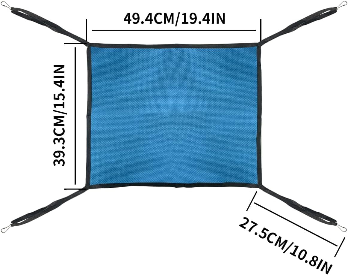 Cat Hammock for Cage Hanging ，Summer Breathable Coolness Oxford Cat Hammock Bed，with Straps and Metal Hooks Bed for Cats Small Dogs Rabbits - Image 6