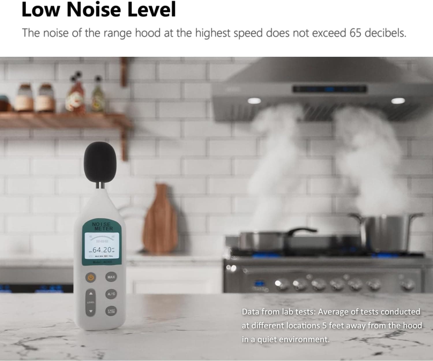 IKTCH 30-inch Wall Mount Range Hood 900 CFM Ducted/Ductless Convertible, Kitchen Chimney Vent Stainless Steel with Gesture Sensing & Touch Control Switch Panel, 2 Pcs Adjustable Lights(IKP02-30'') 30" 900CFM Stainless Steel - Image 5