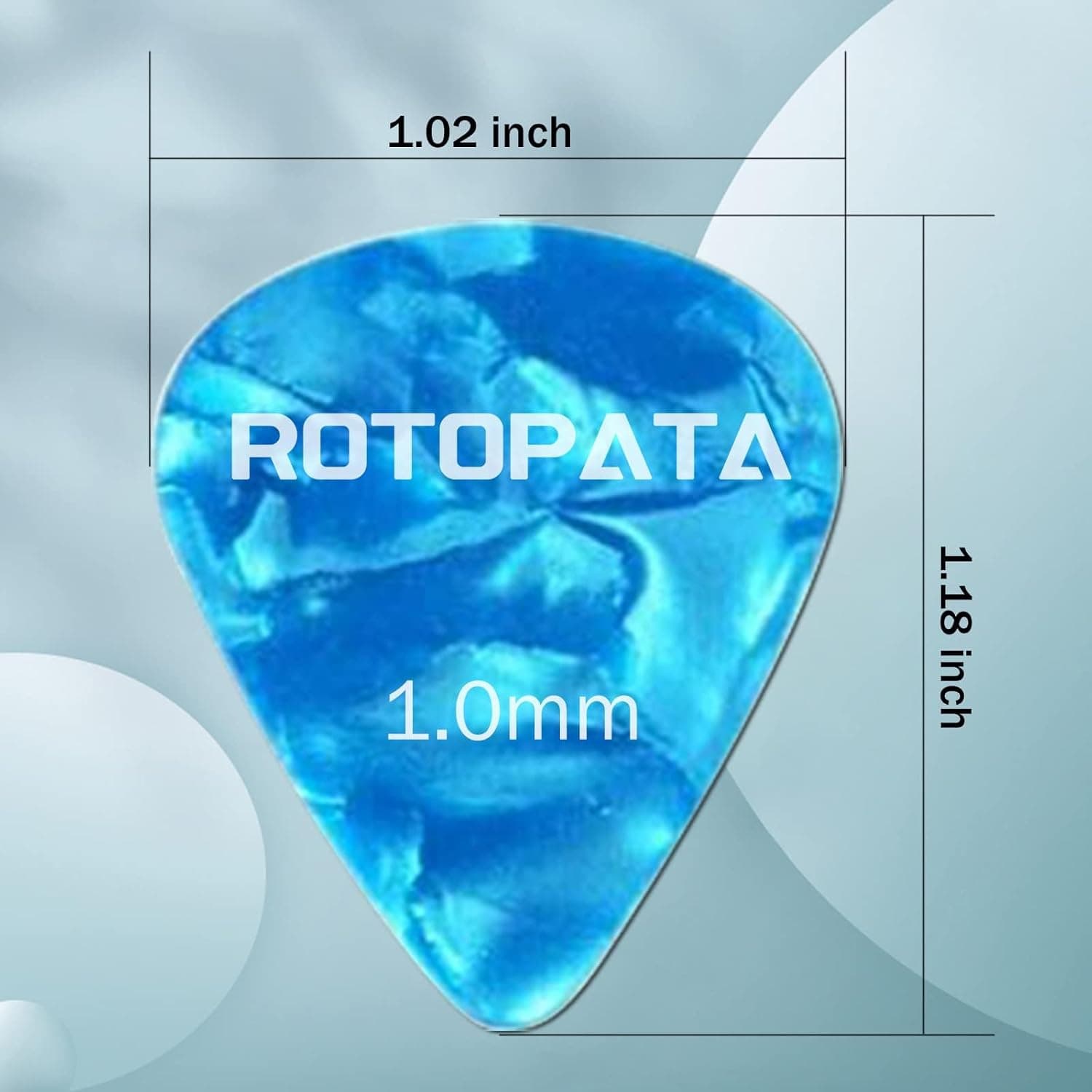 ROTOPATA Guitar Picks with Organizer Storage Box, 0.5 0.75 1.0 mm Thin Medium Heavy Plectrums, Colorful Celluloid Guitar Accessories for Bass Electric Acoustic Guitars Ukulele, 12 Pack - Image 4