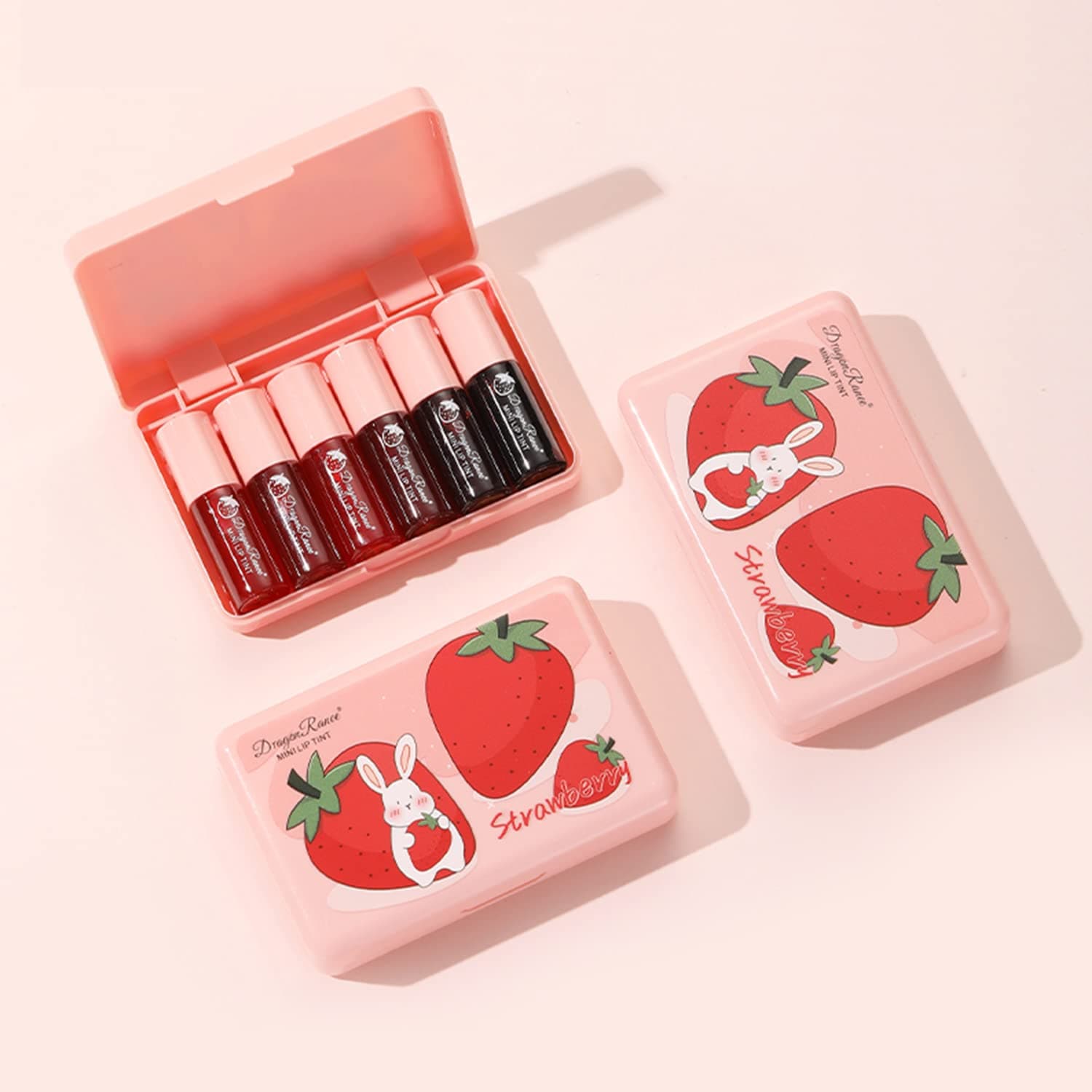 Eakroo 6 Colors Lip Tint Stain Mini Liquid Lipstick, Lip Gloss for Women, Blush for Cheeks, Lip Stain Long Lasting Waterproof, Lip Makeup, Cute Stuff, Non-Stick Cup, High Pigment, Vivid Color Strawberry - Image 7
