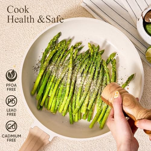 CAROTE 14 Pcs Pots and Pans Set Nonstick,Cookware Set Kitchen Cooking Set with Utensil and Pan Protectors - Image 4