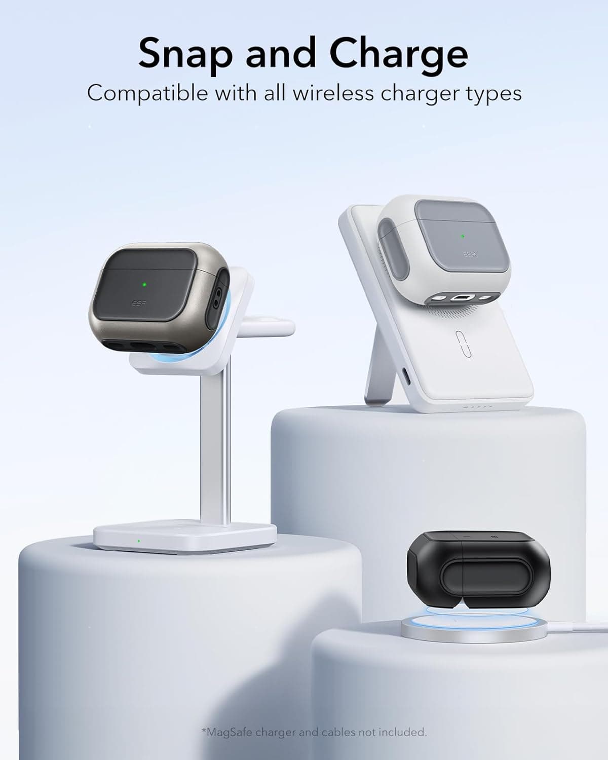 ESR for AirPods Pro 3 Case, Compatible with AirPods Pro 3rd Generation Case (2025), Compatible with MagSafe, Full Drop Protection Cover with Lanyard, Black AirPods Pro 3 Case Black - Image 7