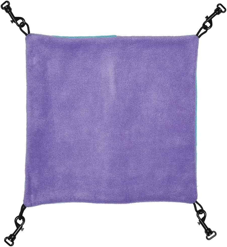 MidWest Homes for Pets Ferret Nation Small Hammock for Ferret Nation & Critter Nation Small Animal Cages | Measures 13L x 12W - Inches 14.0"L x 13.5"W x 0.4"H Purple/Teal - Image 3