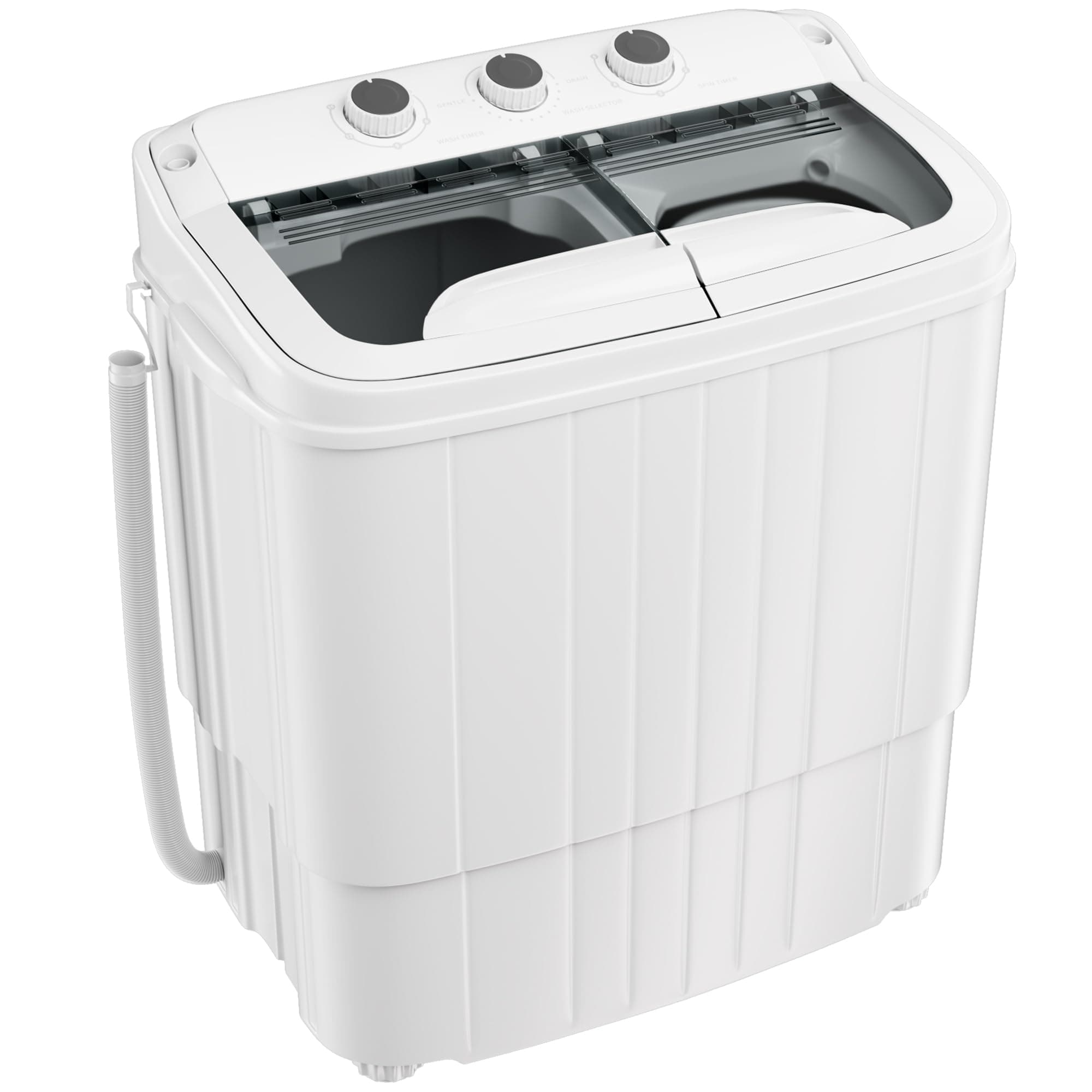 Pataku Portable Washing Machine, 17.6 Lbs Compact Mini Washer and Dryer Combo,Twin Tub Laundry Washer with Spin Cycle, Soaking Function Ideal for Apartment, Dorms, RVs Camping, Grey Grey 17.6LBS