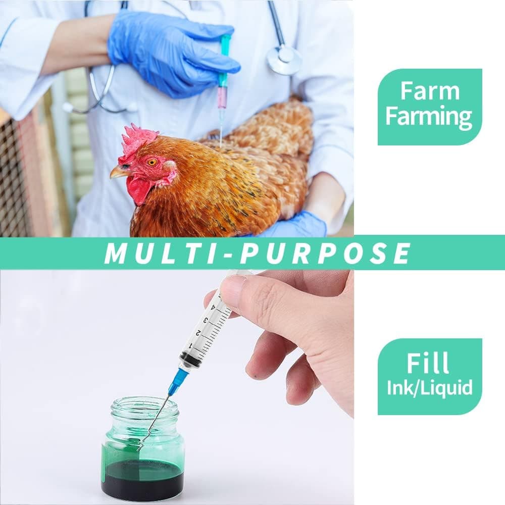 4 Pack 3ml Disposable Syringe with 23Ga 1.0 Inch, Luer Lock Syringes, Individual Sterilized Wrapped - Image 6