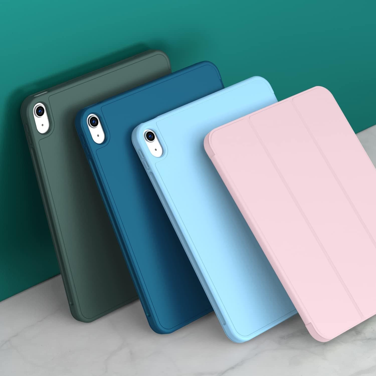 iMieet iPad (A16) Case/iPad 10th Generation Case [11-Inch 2025/10.9 Inch 2022] with Pencil Holder, Trifold Stand Smart Cover with Soft TPU Back,Auto Wake/Sleep(Pink) - Image 7