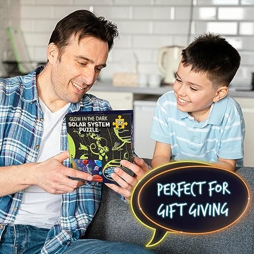 Hapinest Glow-in-The-Dark Solar System Puzzle 100 Piece Puzzles for Kids, Jigsaw Puzzles Space Puzzle, Educational and Fun Planets Puzzles for Kids Ages 8-10 5 6-8 8-12 Years Old & Up - Image 6