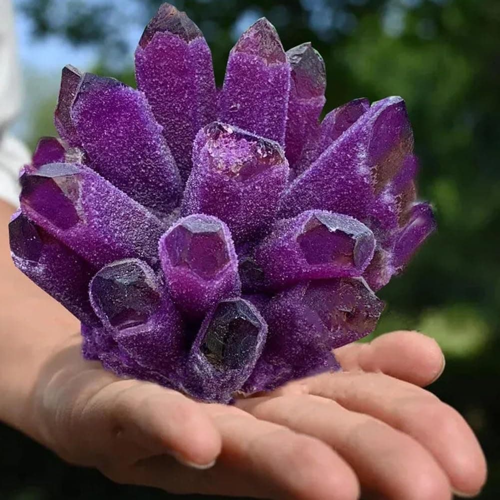 Natural Crystal Amethyst Cluster, Amethyst Crystal Rock, Large Natural Amethyst Crystal Clusters Stone, Raw Amethyst Stone, Natural Amethyst Geode Cave Healing Crystal Stones(200-300g) - Image 4