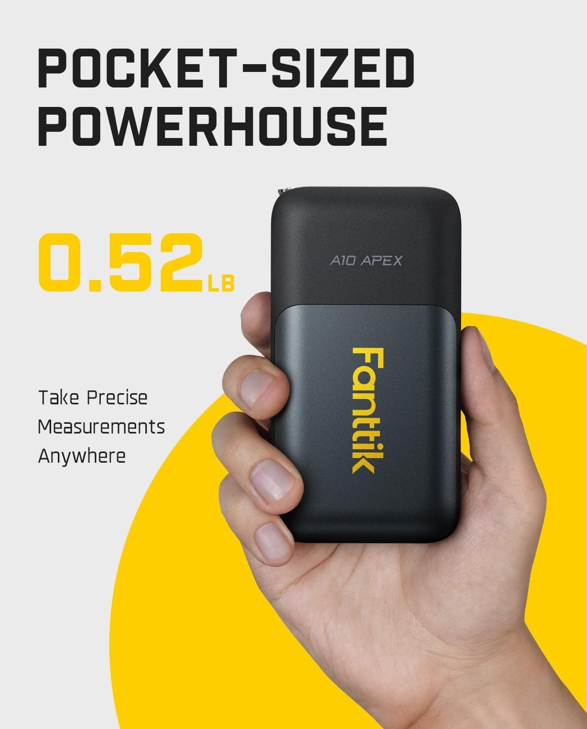 Fanttik A10 Apex 3-in-1 Digital Laser Tape Measure with HD Color Display, 165Ft Rechargeable Laser Measurement & 32Ft Green Cross Line Laser & 9.8Ft Tape, 6 Units, for Distance/Area/Volume/Leveling Black - Image 6