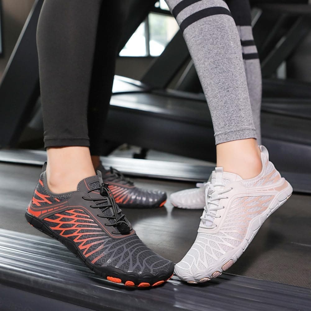 Hike Barefoot Shoes Womens Men Footwear,Pro-Healthy&Non-Slip Water Shoe for Women Men, Wide Toe Running Shoes Boots Sneakers Unisex 8.5 Women/7 Men White - Image 7