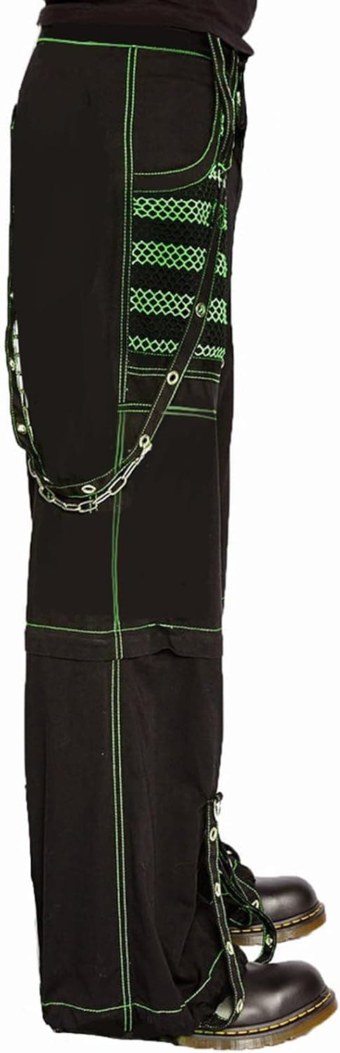 Women Emo Goth Baggy Pants Hip Hop Jeans Y2K Punk Scene High Waisted Wide Leg Denim Pants Streetwear Green Medium - Image 6