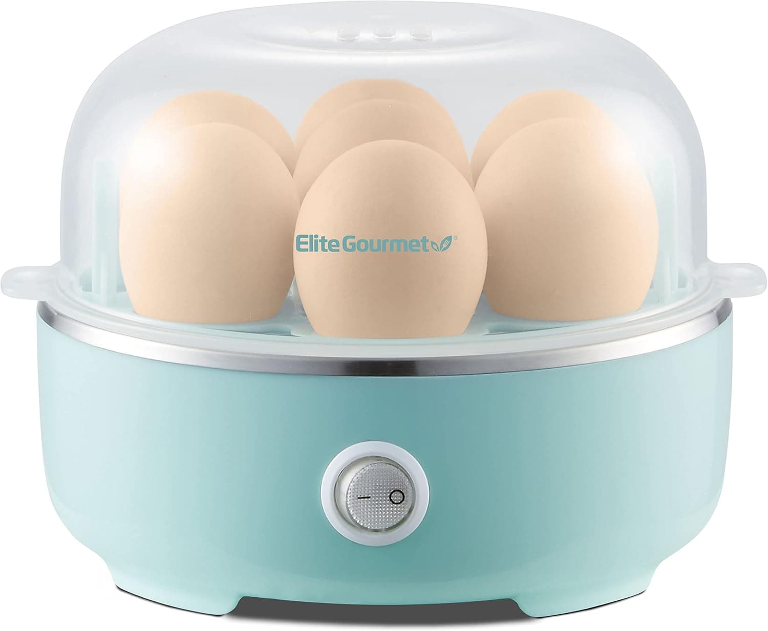 Elite Gourmet EGC115M Easy Egg Cooker Electric 7-Egg Capacity, Soft, Medium, Hard-Boiled Egg Cooker with Auto Shut-Off, Measuring Cup Included, BPA Free, Retro Mint 7 Egg Retro Mint - Image 2