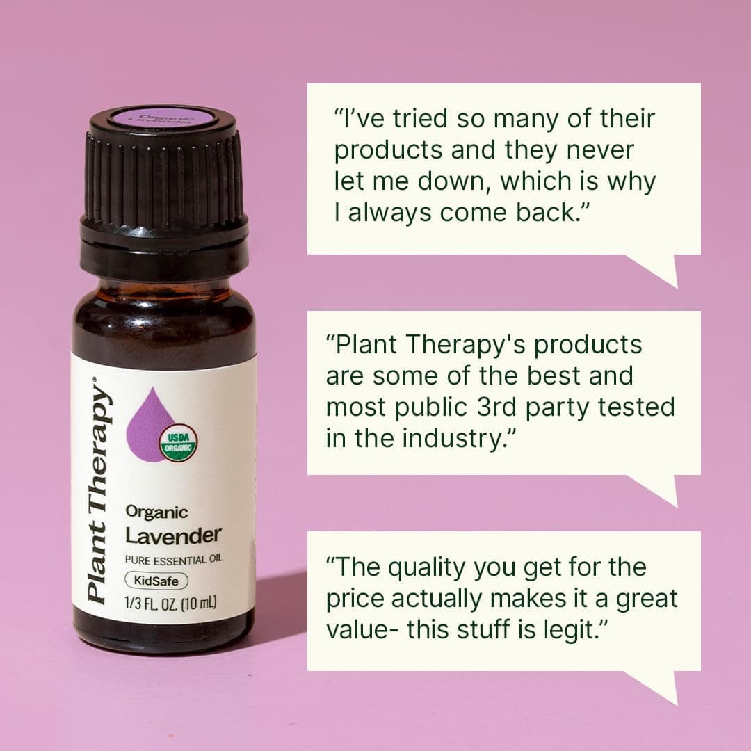 Plant Therapy Organic Lavender Essential Oil 100% Pure, USDA Certified Organic, Undiluted, Natural Aromatherapy, Therapeutic Grade 10 mL (1/3 oz) 0.33 Fl Oz (Pack of 1) - Image 4