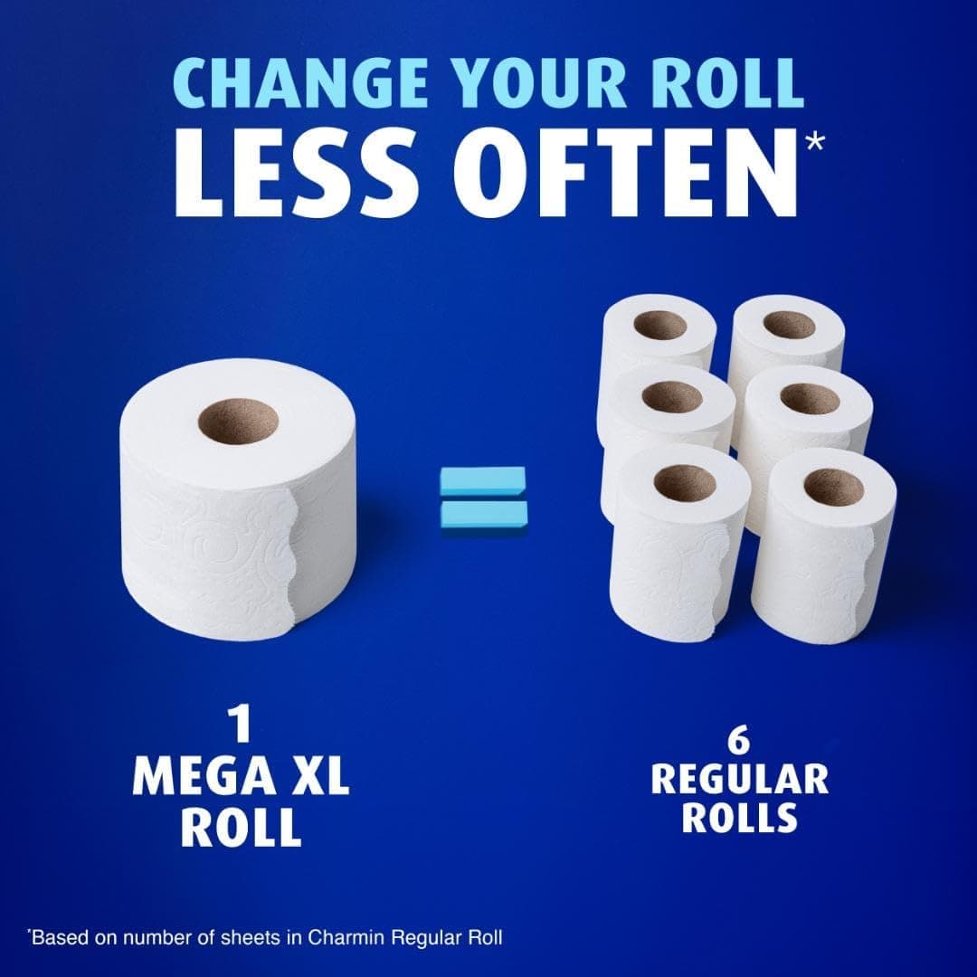Amazon.com: Charmin Ultra Soft Toilet Paper, 18 Mega XL Rolls = 108 Regular Rolls : Health & Household - Image 3