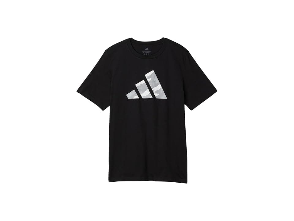 adidas Kids Halftone Camo Logo T-Shirts (Big Kid) Boy's T Shirt Black Adi : SM (8 Big Kids), Cotton/Jersey