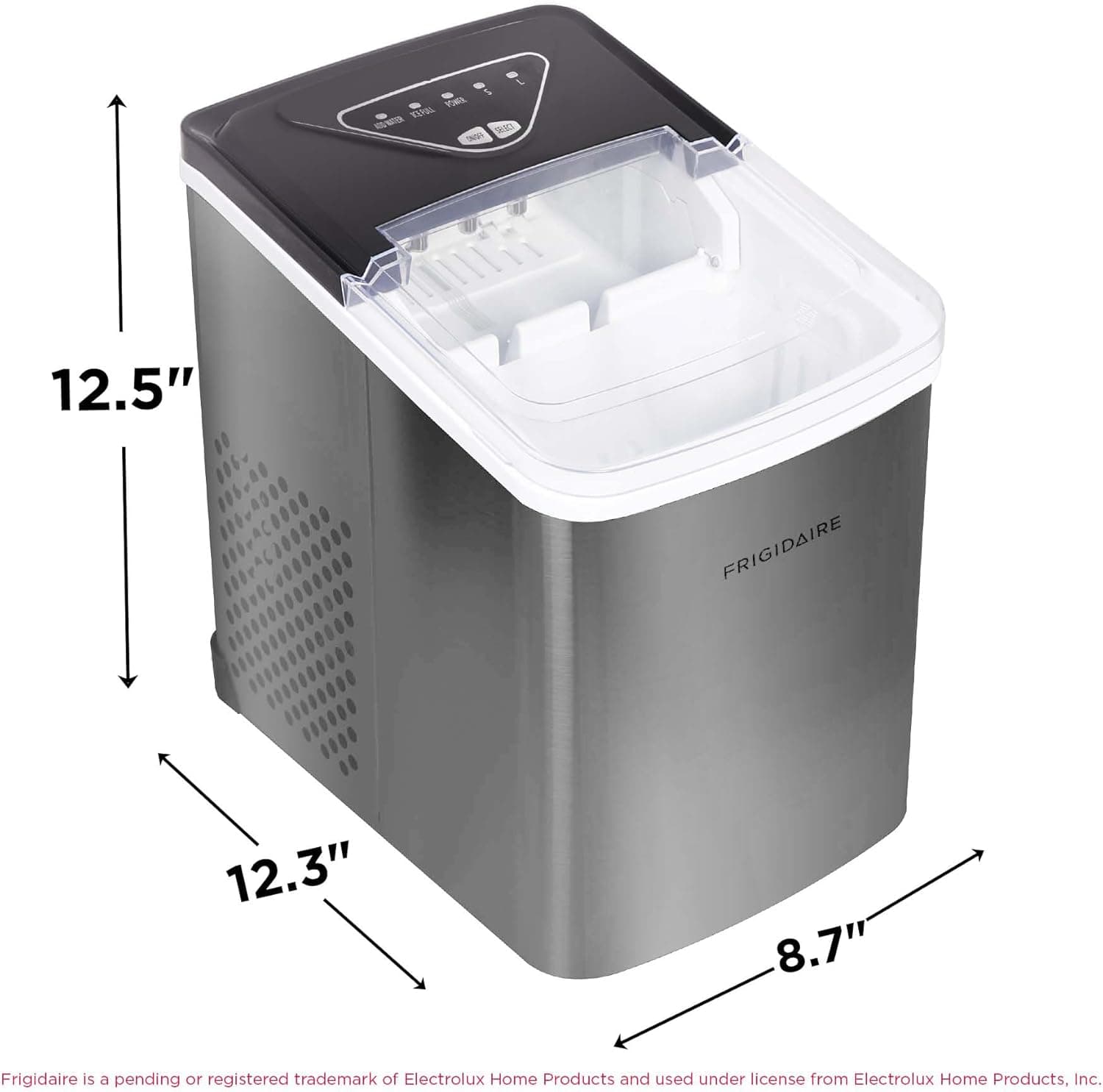 Frigidaire EFIC123-SS Counter Top Maker, Produces 26 pounds Ice per Day, Stainless Steel Stainless Maker - Image 5