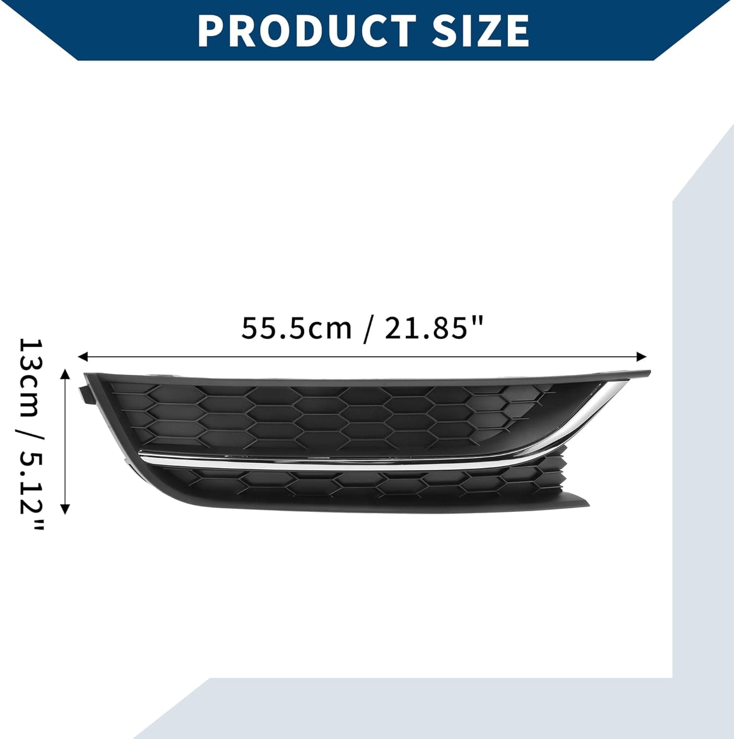 No.561853666C Fog Light Grill for Volkswagen Passat 2012-2015 Front Right Front Lower Bumper Fog Light Cover Inserts ABS 1 Pc Black Silver Tone - Image 5