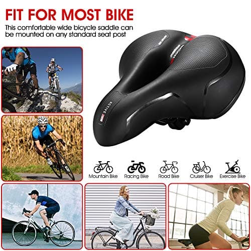Comfortable Seat Cushion for Men Women with Dual Shock Absorbing Ball Memory Foam Waterproof Wide Bicycle Saddle Fit for Road Bikes - Image 7