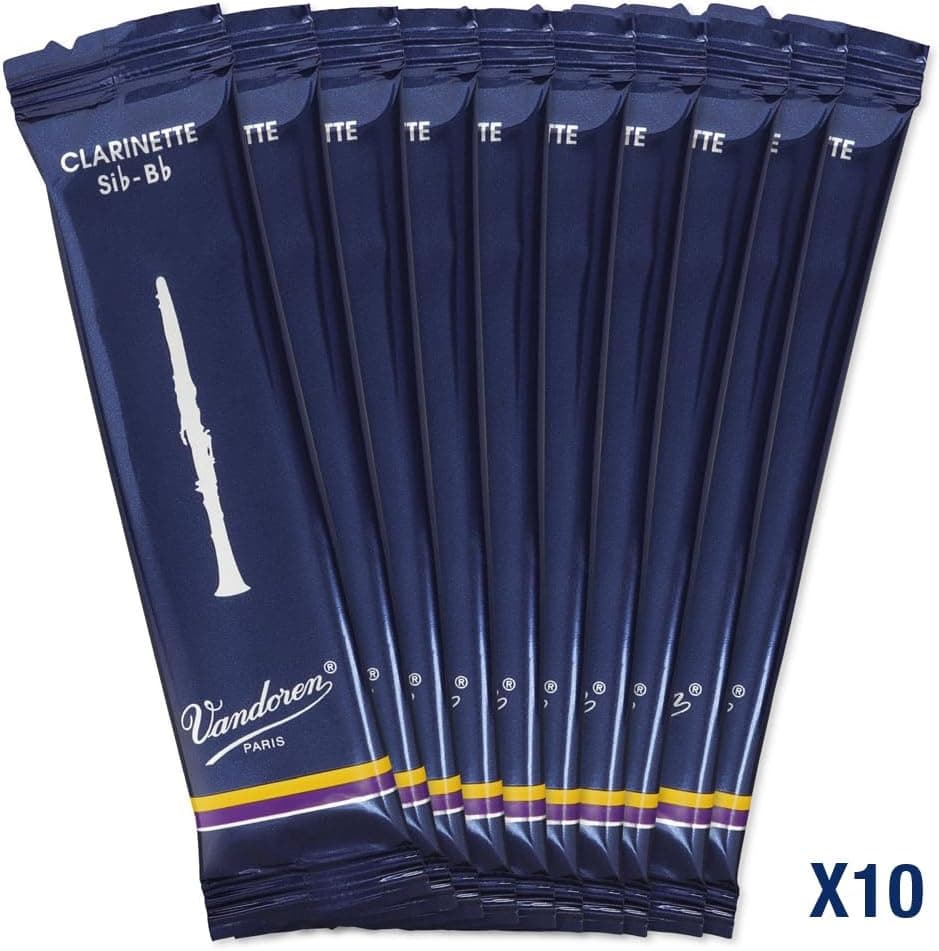 Vandoren CR103 Bb Clarinet Traditional Reeds Strength 3; Box of 10 Strength 3 Clarinet - Image 5
