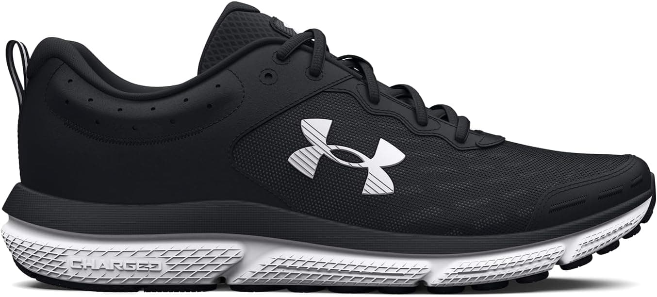 Under Armour Women's Charged Assert 10 Shoes 7.5 (001) Black/Black/White - Image 4