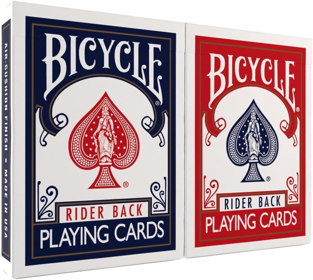 Bicycle Rider Back Playing Cards, Standard Poker Size Deck of Cards, Red & Blue (2 Pack), Classic Cards for Poker, Blackjack, Family Game Night & Card Games, Fun for All Ages - Image 2