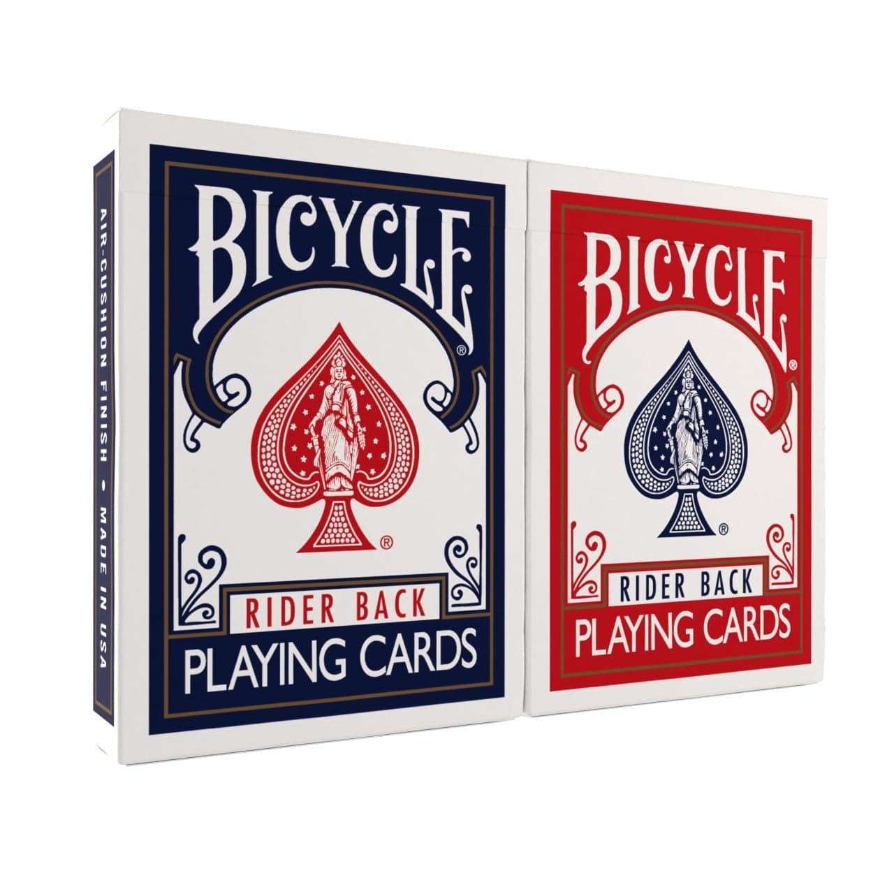Bicycle Rider Back Playing Cards, Standard Poker Size Deck of Cards, Red & Blue (2 Pack), Classic Cards for Poker, Blackjack, Family Game Night & Card Games, Fun for All Ages