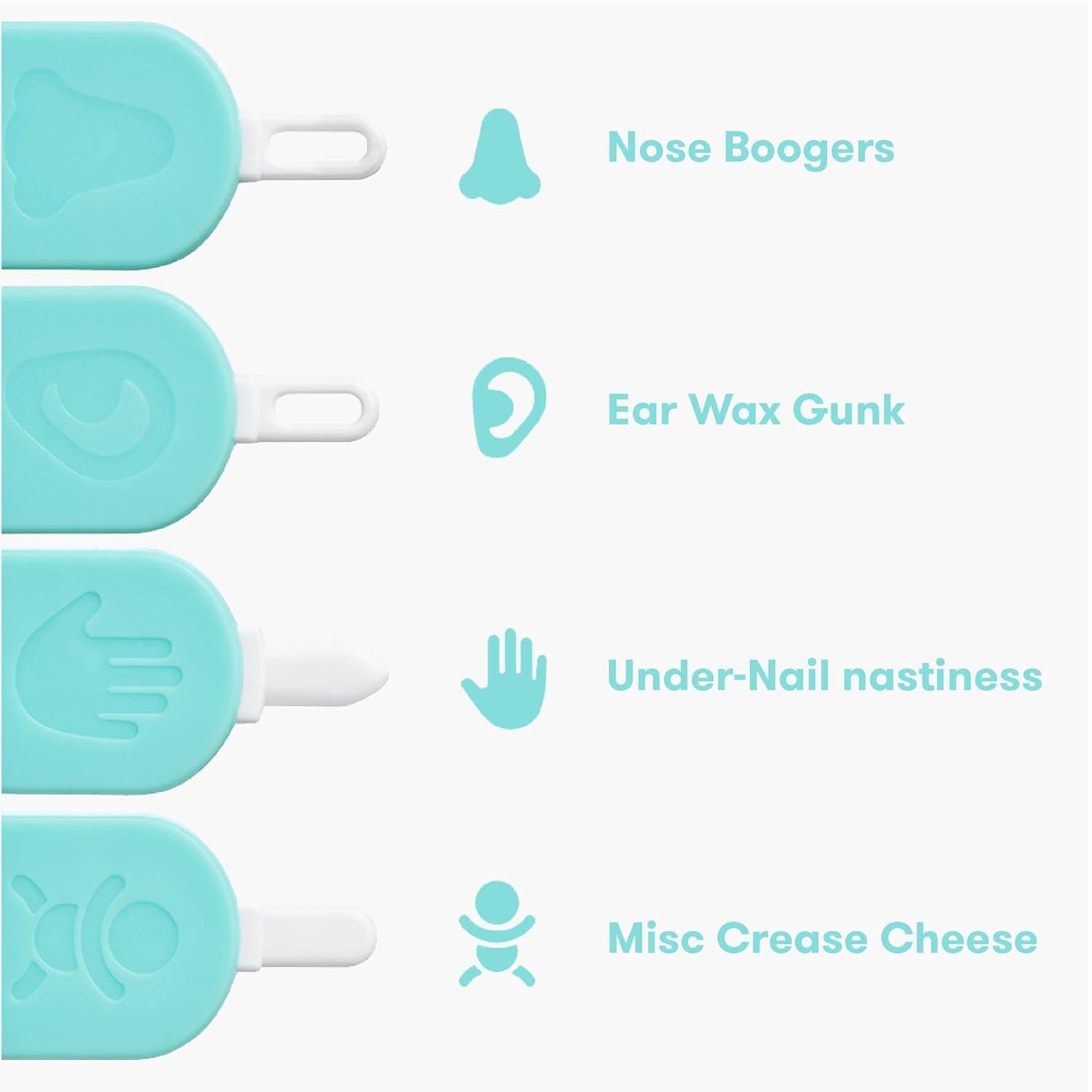 Frida Baby 3-in-1 Nose, Nail + Ear Picker by Frida Baby the Makers of NoseFrida the SnotSucker, Safely Clean Baby's Boogers, Ear Wax & More Nail Buffer - Image 4