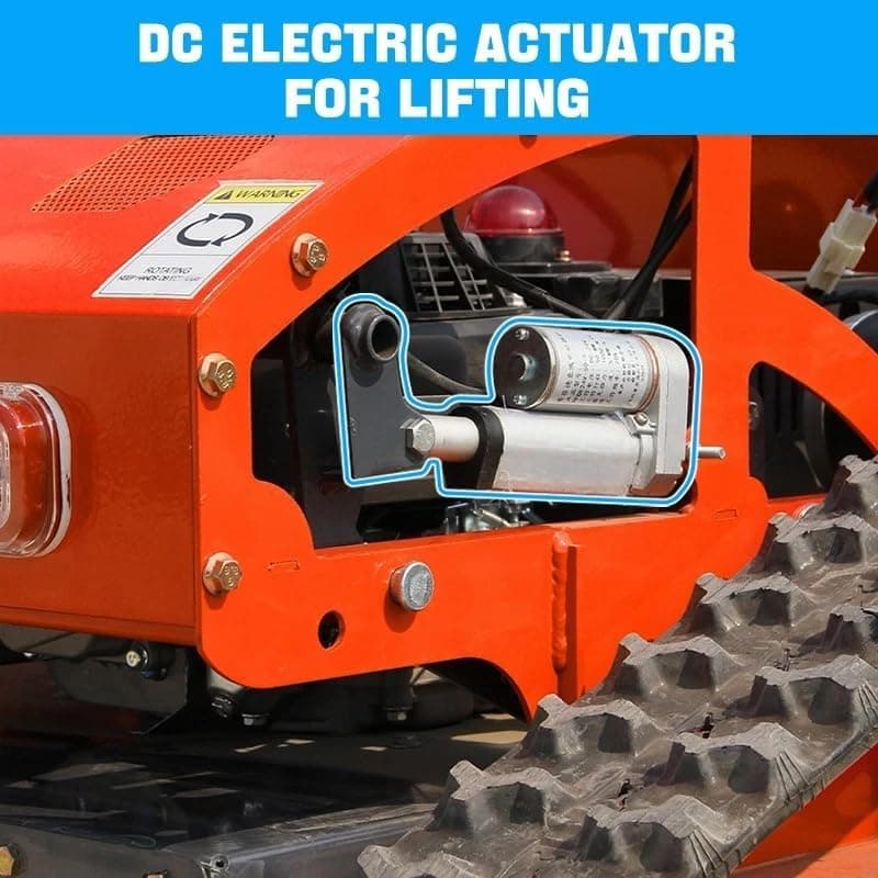 300lbs Remote Control Lawn Mower with 9Hp Four Stroke Gasoline Engine, Manganese Steel Blade, Adjustable Cutting Height and Speed, All Terrain Grass Cutter Yard Mower Remote Control (Orange) - Image 6