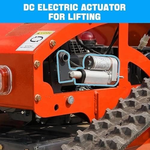 DigSwift 300lbs Remote Control Lawn Mower with 9Hp Four Stroke Gasoline Engine, Manganese Steel Blade, Adjustable Cutting Height and Speed, All Terrain Grass Cutter Yard Mower Remote Control (Orange) - Image 5