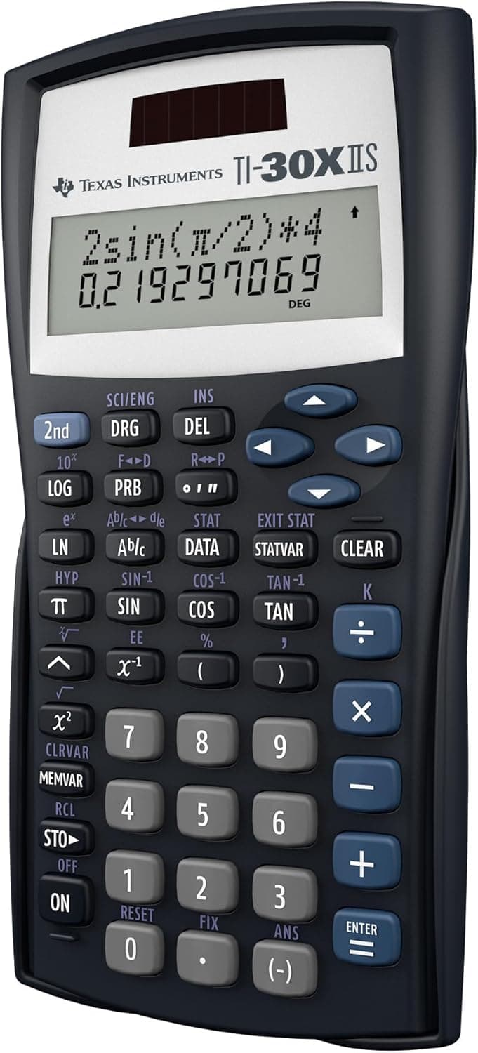 Calculadora Científica Texas Instruments TI-30XIIS, Negra con Acabados Azules (30XIIS/TBL/1L1/BK) Azul Oscuro - Image 4