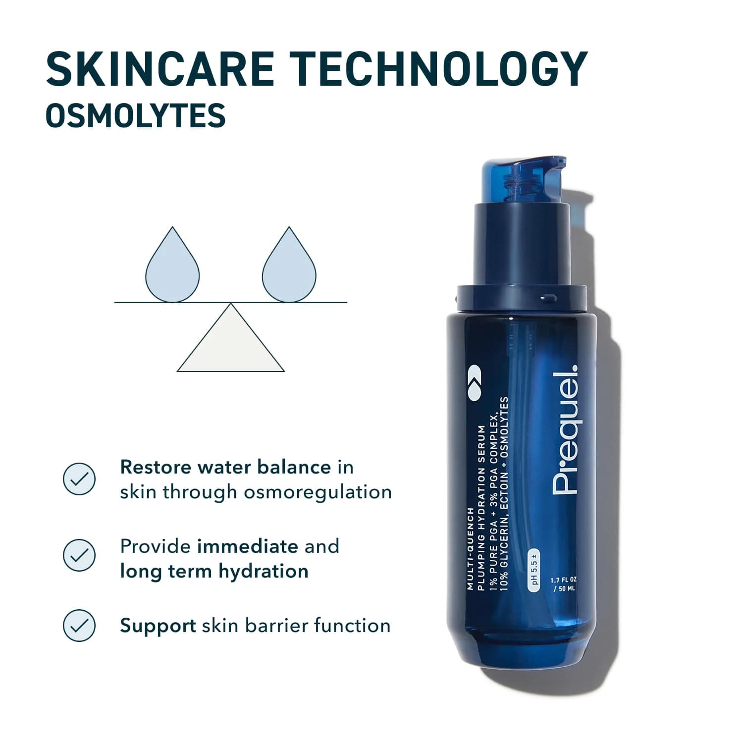 Prequel Skin 多重补水丰盈精华液，适合面部使用。针对女性的强效保湿面部精华，含PGA复合物和保湿成分。深层滋润干燥和敏感肌肤，1.7盎司 - Image 5