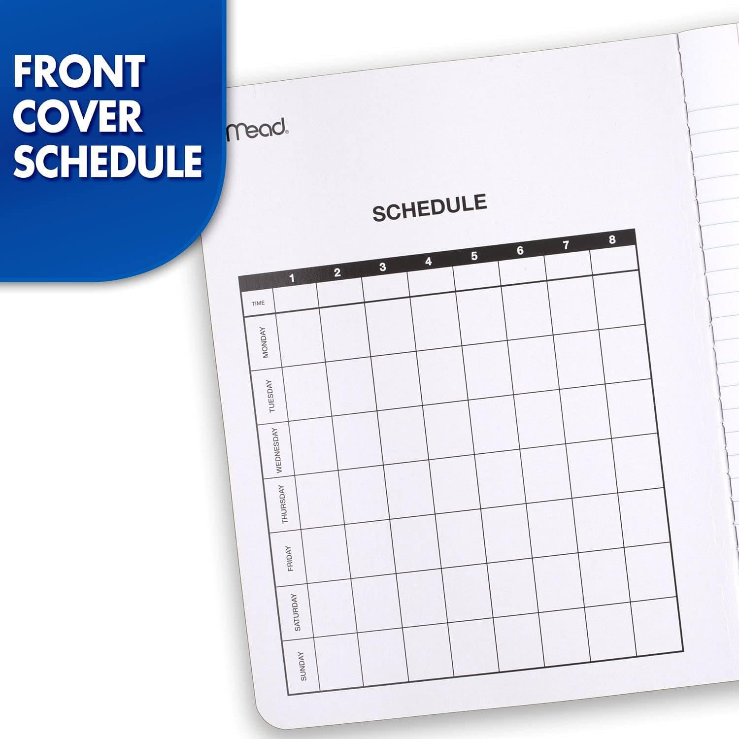 Mead Composition Notebook, 3 Pack, College Ruled Paper, 7-1/2" x 9-3/4", 100 Sheets per Comp Book, Black Marble (38111) Pack of 3 - Image 5