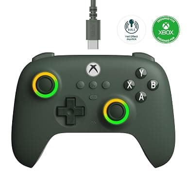 Amazon.com: 8BitDo Ultimate C Wired Controller for Xbox with Hall Effect Joysticks and Triggers, RGB Lighting Fire Ring, Compatible with Xbox Series X|S, Xbox One, Windows 10/11- Officially Licensed (Dark Green) : Everything Else - Image 3
