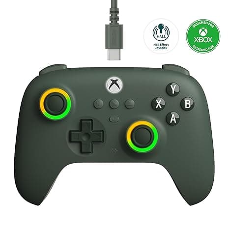 Amazon.com: 8BitDo Ultimate C Wired Controller for Xbox with Hall Effect Joysticks and Triggers, RGB Lighting Fire Ring, Compatible with Xbox Series X|S, Xbox One, Windows 10/11- Officially Licensed (Dark Green) : Everything Else - Image 5