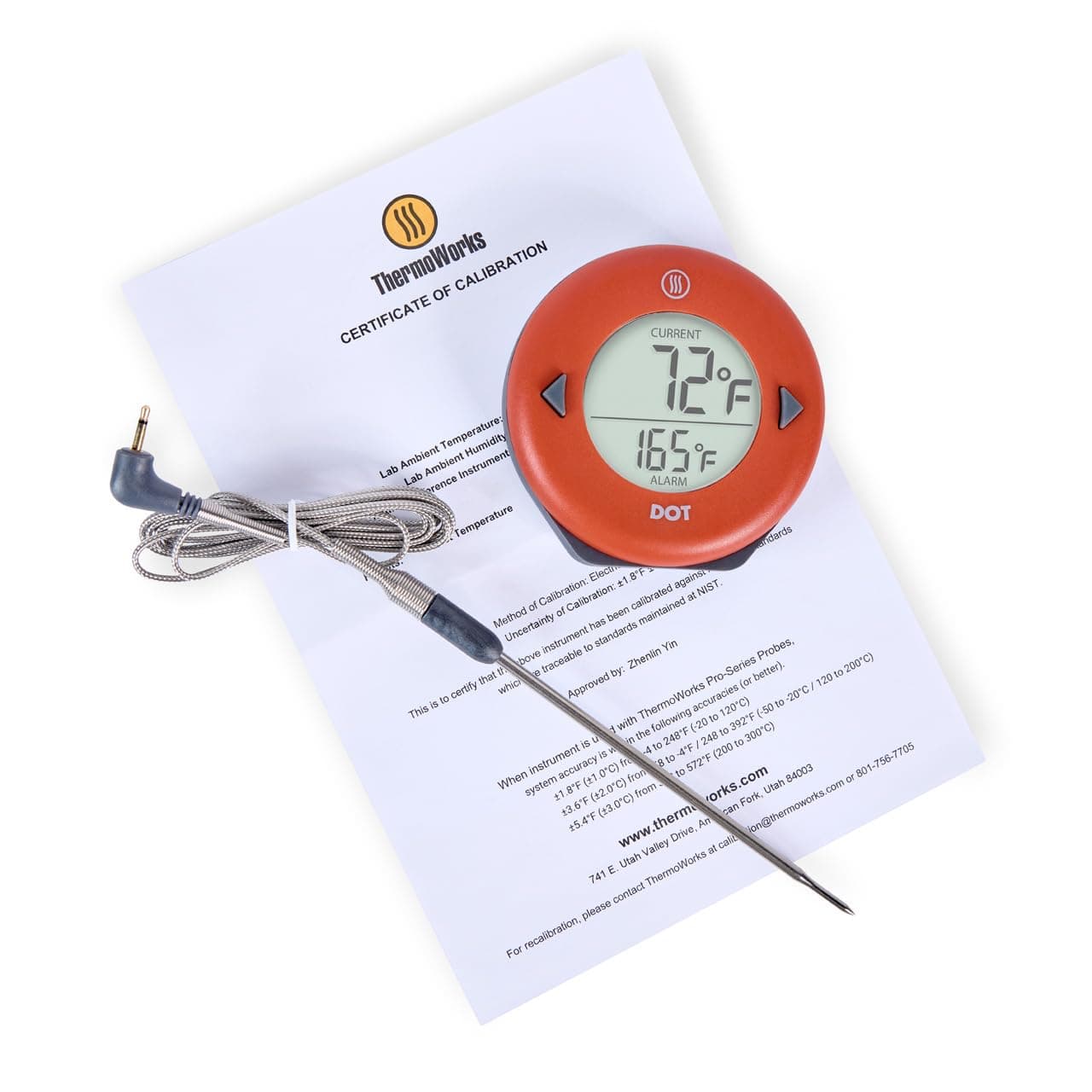 ThermoWorks DOT — Chefs’ Favorite Simple Alarm Thermometer - Cayenne Pepper Red - Image 4
