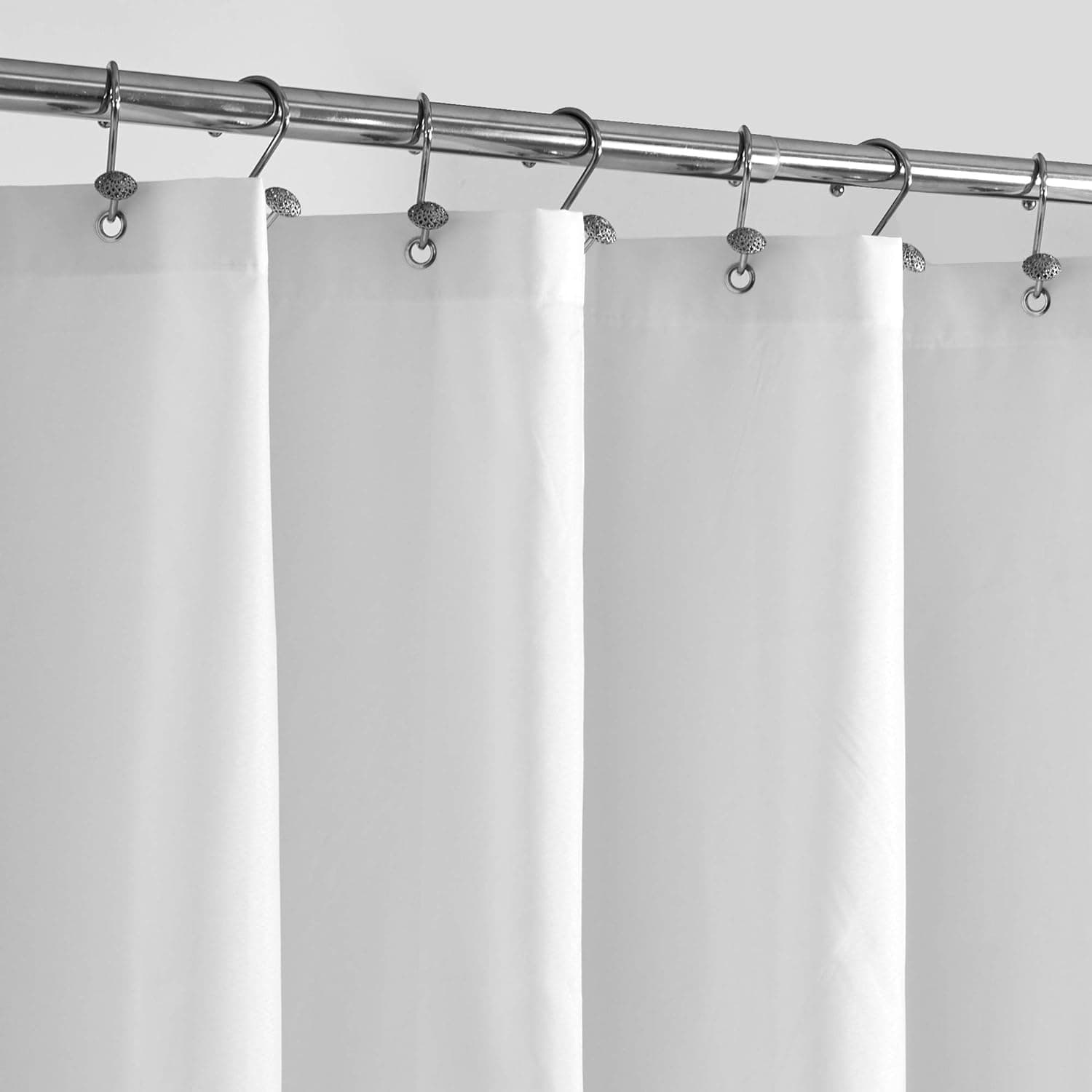 ALYVIA SPRING Waterproof Fabric Shower Curtain or Liner White, 72x72