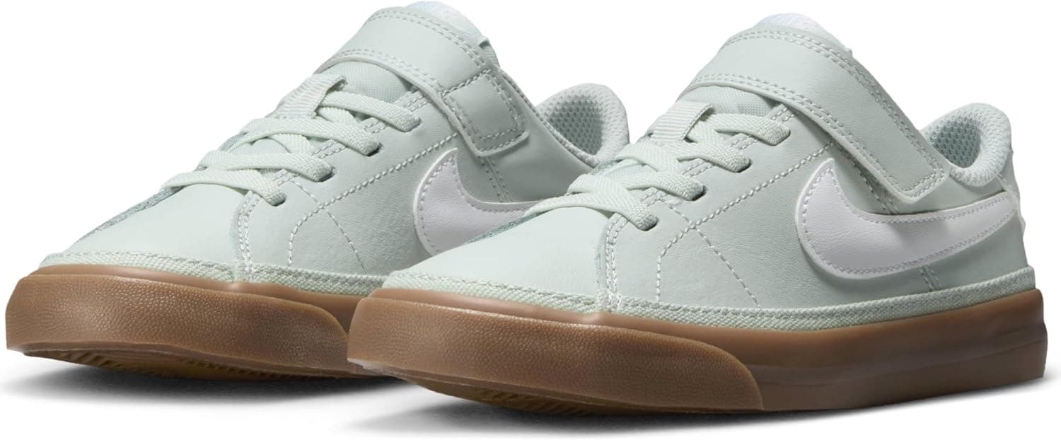 Nike Unisex-Child Court Legacy (Little Kid) 13.5 Little Kid Light Silver/White/Gum Dark Brown - Image 3