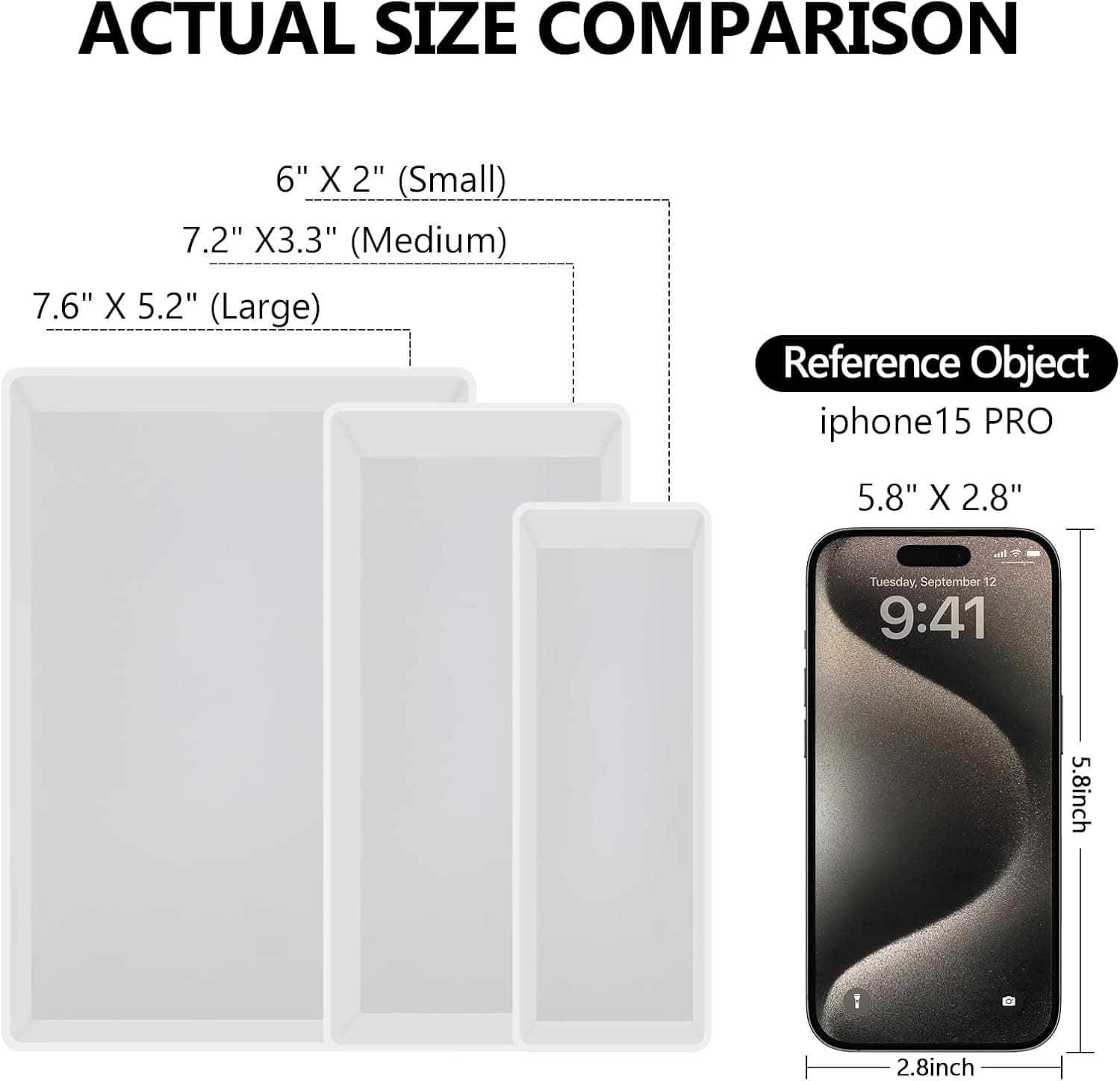 Large Resin Molds, Rectangle Silicone Molds for Epoxy Resin, 5 PCS Cuboid Resin Moulds with Wooden Support, Deep Casting Molds for Preserving Flowers, Insect Specimens, DIY Gifts, Furniture Decoration Rectangle Resin Molds - Image 9