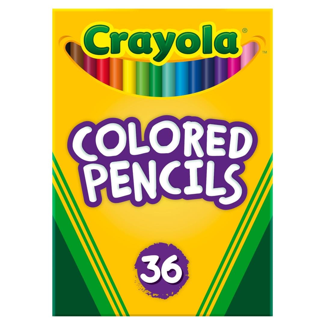 Crayola Colored Pencils (36ct), Kids Pencil Set, Pre-Sharpened Coloring Book Pencils for Kids & Adults, Arts & Crafts Supplies, Ages 3+ 36 Count (Pack of 1) Pencils