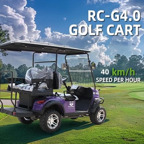 DigSwift Electric Golf Cart with Battery, Intelligent Charging for 12 Hours Can Travel Up to 50 Miles, Spring Damping, Equipped with Reversing Image, Colorful Delivery, US Inventory - Image 4