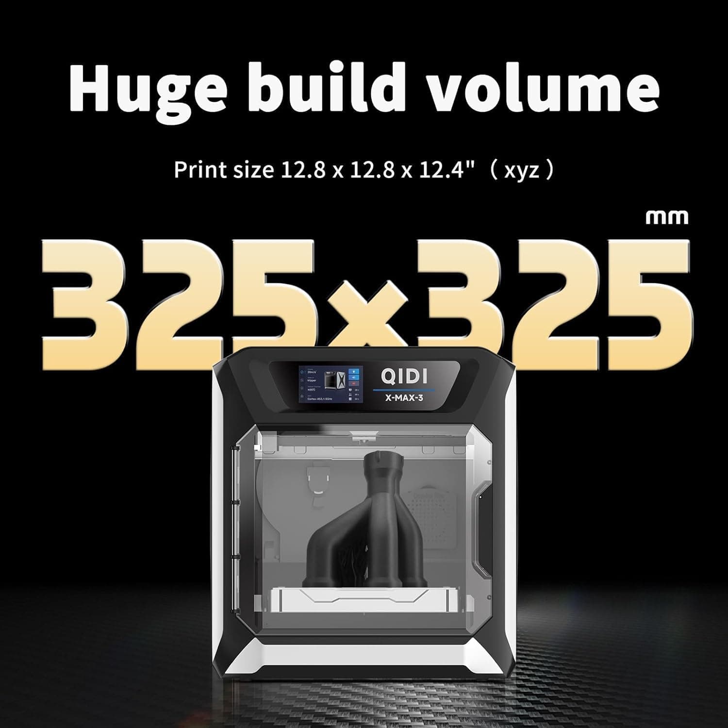 QIDI MAX3 3D Printer, High-Speed Large Size 3D Printers, 600mm/s Fast Print, Fully Auto Leveling, 65℃ Chamber Heat, All-Around & High Precision Industrial Grade, Large Printing Size 12.8×12.8×12.4" - Image 5