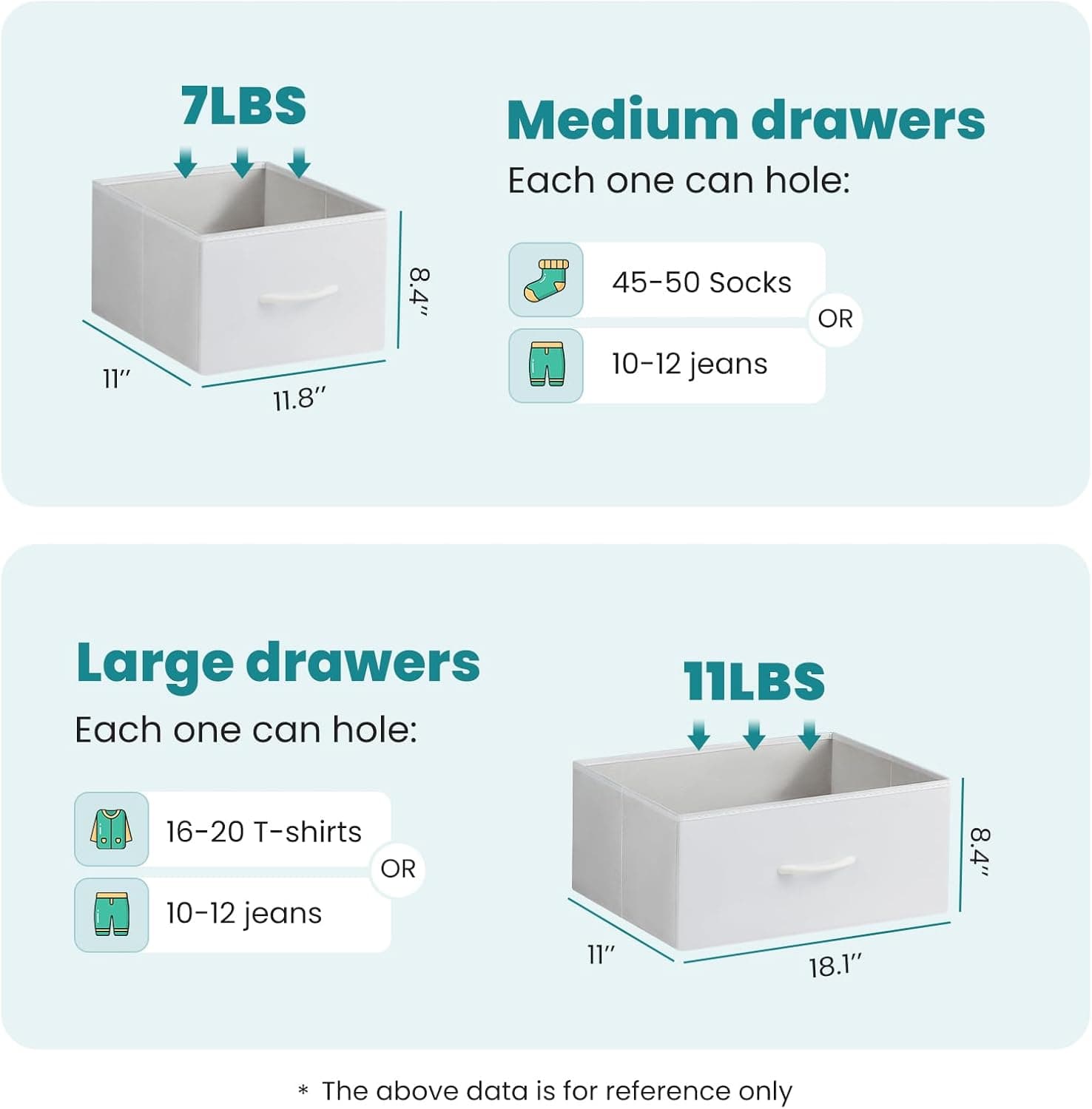 OLIXIS Dresser for Bedroom, 7 Storage Drawers, Wide Fabric Closet Chests Organizer Tower Furniture, TV Stand with Wooden Top Metal Frame for Clothes, Living Room, Hallway, Entryway, Classic White White 11.8"D x 39.4"W x 30"H (7 Drawers) - Image 4